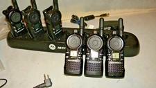 6 Motorola CLS1110 Two Way Radio With Headsets 60 Day Warranty