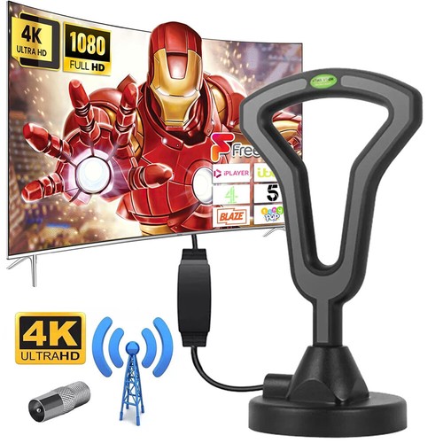 UK Best Portable TV Magnetic HD Aerial Indoor Outdoor With Amplifier Signal New - Picture 5 of 19