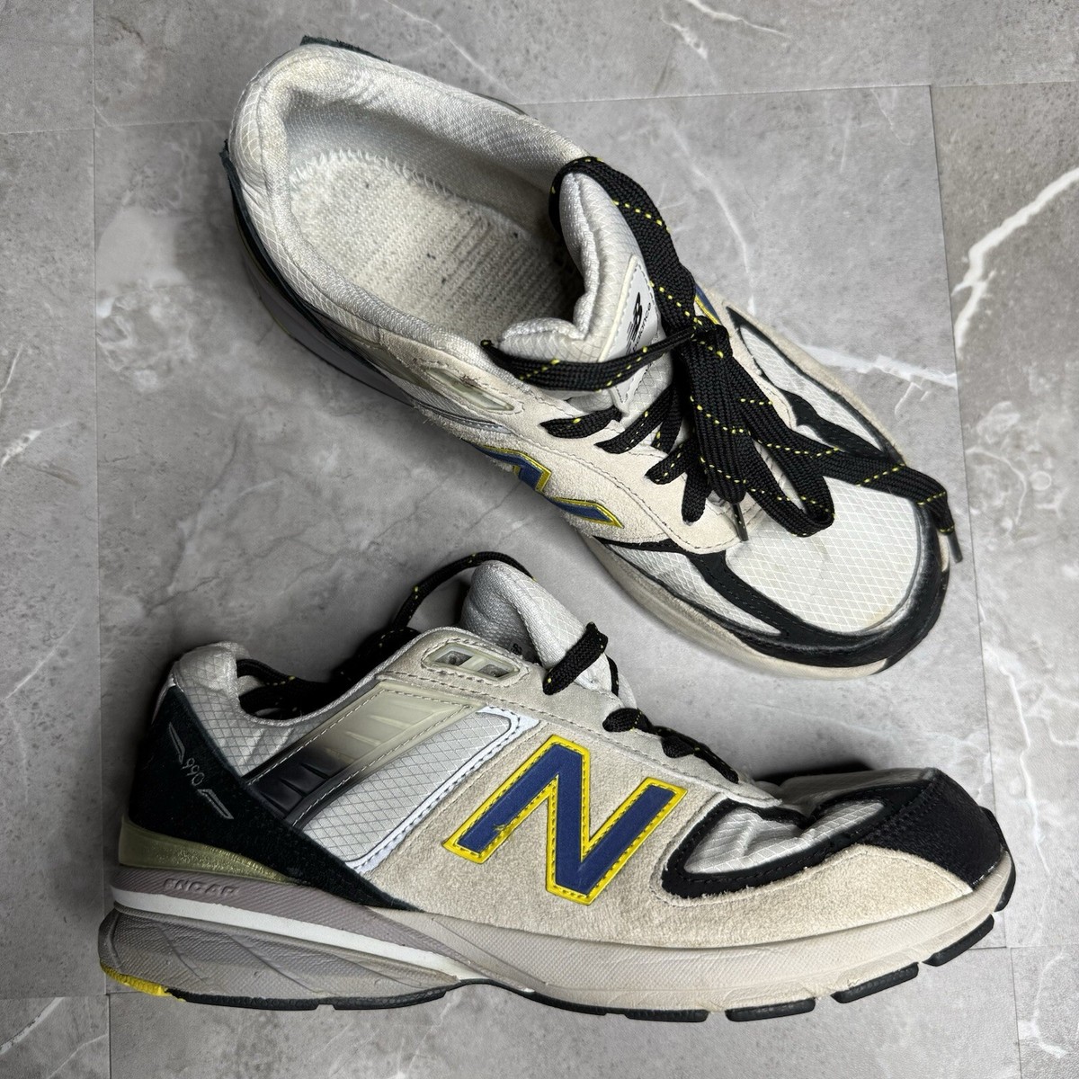 New Balance 990v5 Black Silver Suede/Leather Made In USA GC990SB5