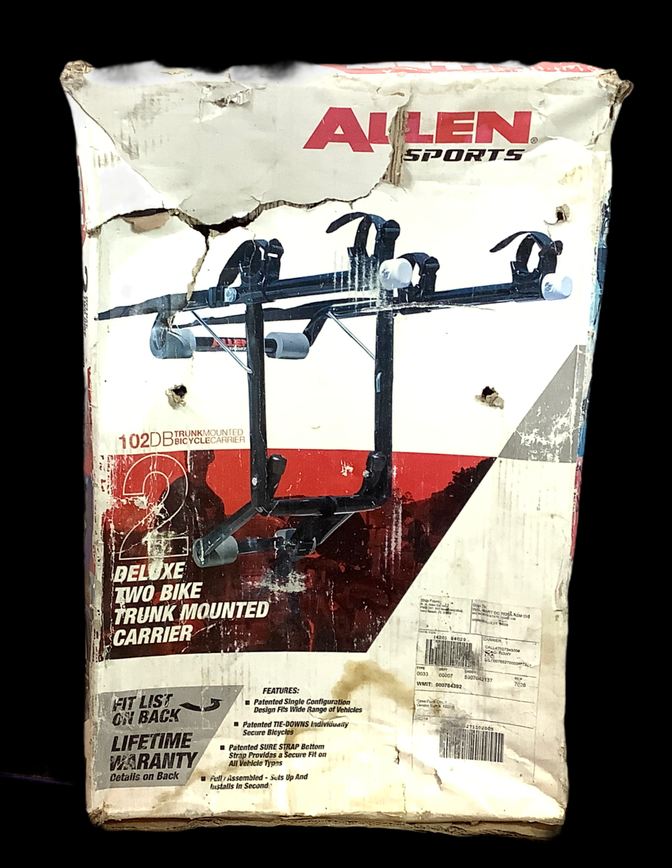 Allen Sports Deluxe 2Bike Cycling Trunk Mount Rack SEE CHART for Fit