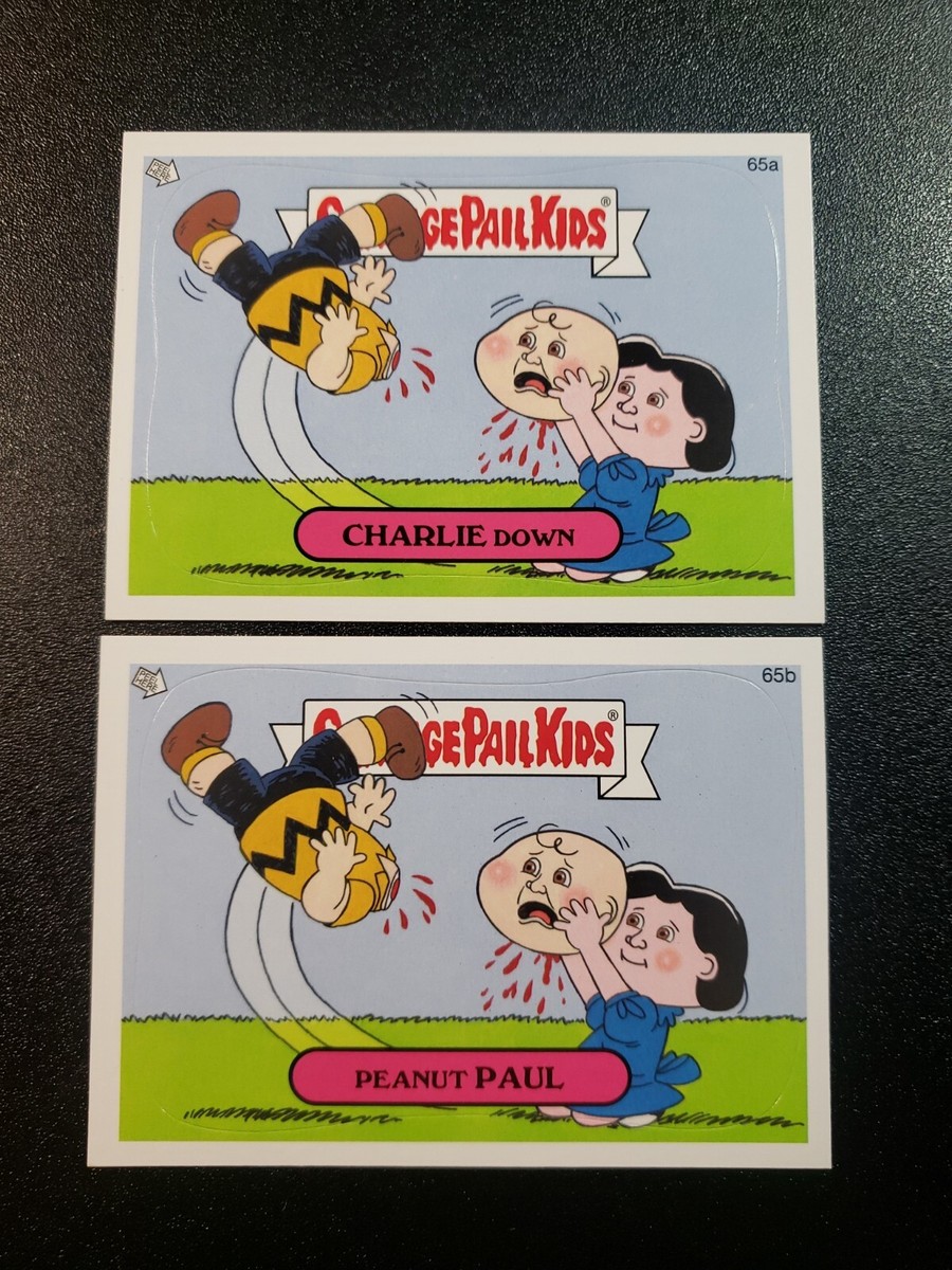 Charlie Brown Spoof Peanuts Lucy Garbage Pail Kids 2 Card Set | eBay