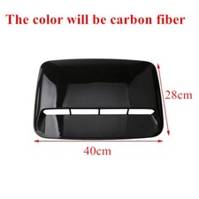 Air Flow Intake Hood Scoop Vent Bonnet Cover Car Decoration Carbon Fiber Look
