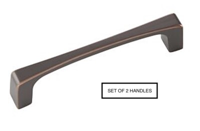 2 NOS HICKORY ROTTERDAM CABINET PULLS 4 1/8 L 3.75  CENTER P3114 OIL RUBBED BRNZ