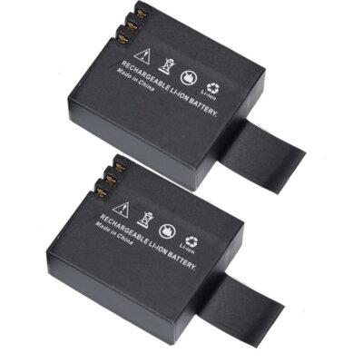 2x Battery Li-Ion 900mAh for Eken H8 Pro H8R H9 H9R / Sjcam DX288812 DX288813