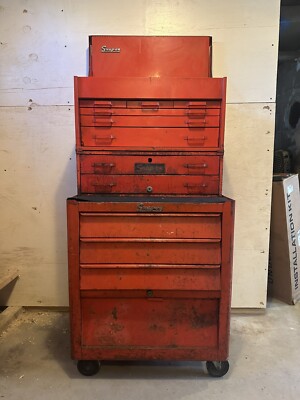 Snap On KR-56A Tool Chest, KR-420 Two Drawer Riser and KR-351 Cabinet ...
