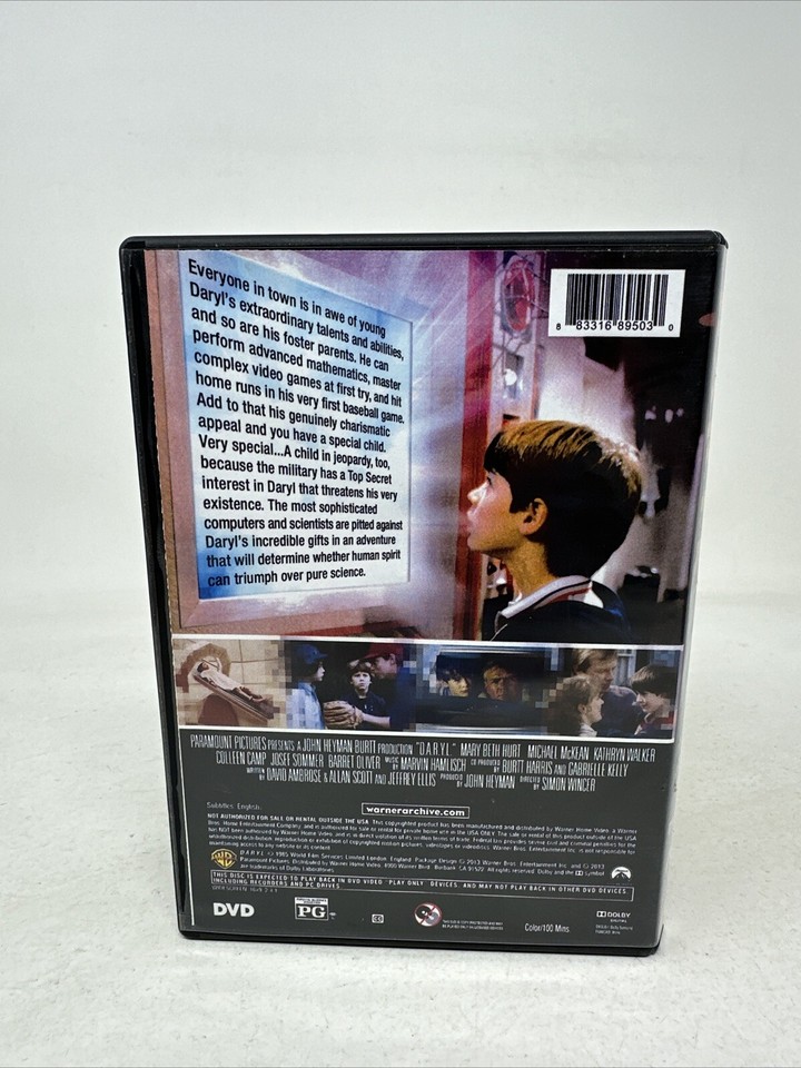 D.A.R.Y.L. (DVD, 2013, Archive Collection, VERY NICE DISC