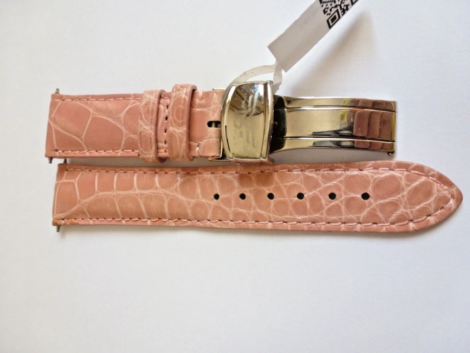 NOVO FECHO DE IMPLANTAÇÃO DUBEY & SCHALDENBRAND + pulseira de couro rosa 19MM 16mm - Imagem 4 de 4