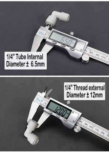 8 X Male Elbow Fittings Thread 1/4"-1/4" Connector Connection Undersink RO - Picture 4 of 10