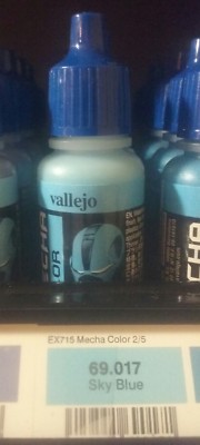 Vallejo Mecha Color 69017 Sky Blue – Acrylfarbe Für Modellbau, Airbrush, 17 Ml, Hohe Haltbarkeit