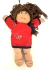 1982 Vintage Cabbage Patch Kids Long Hair Bwn Eyes With Red Sundress RARE!!!