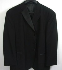 After Six Prado 100 Wool Black Tuxedo Jacket 46L New  173SC