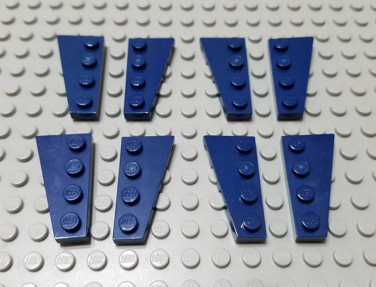LEGO Lot of 4 Pair of Dark Blue 4x2 Wedge Wing Pieces