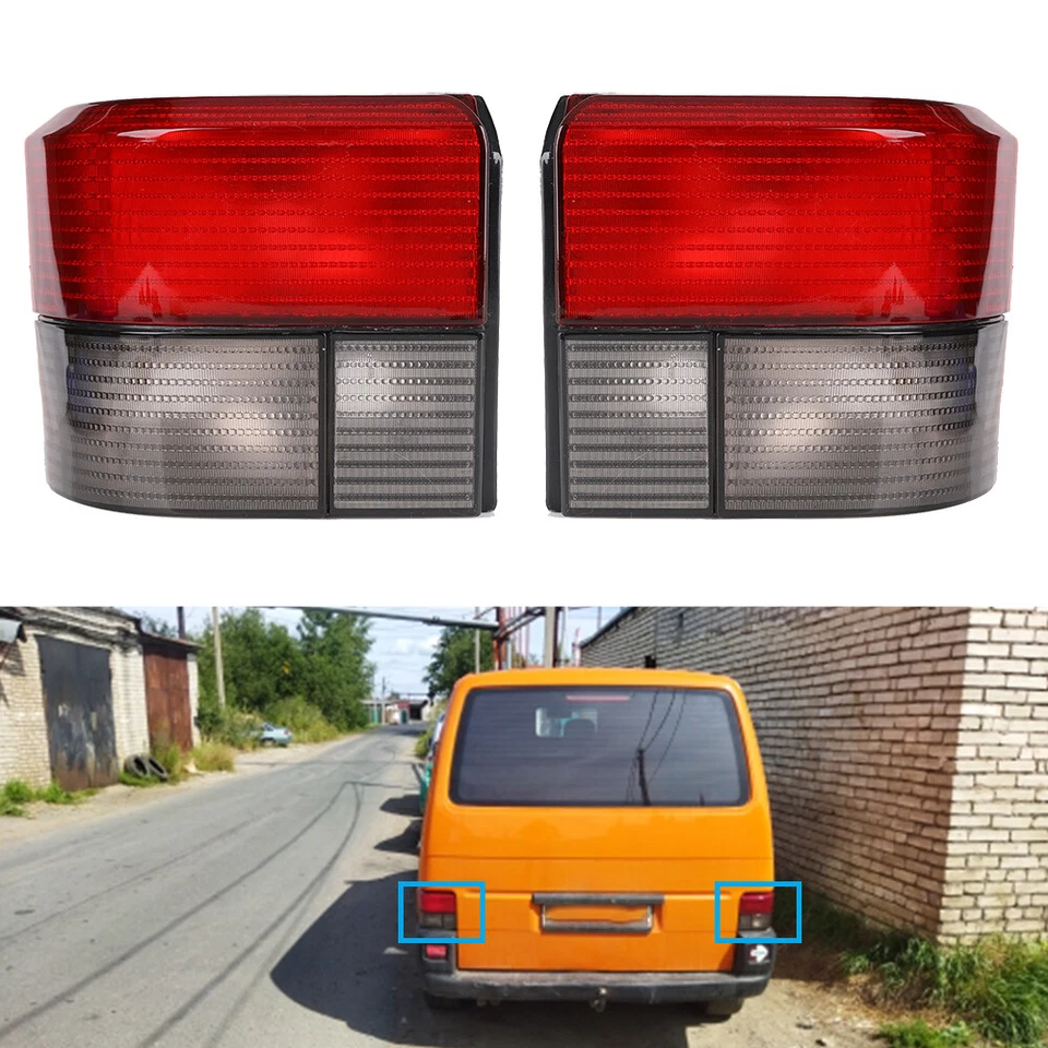 Fanali posteriori rosso nero cristallo shell per VW Transporter IV 4 autobus T4 scatola  - Immagine 3 di 4