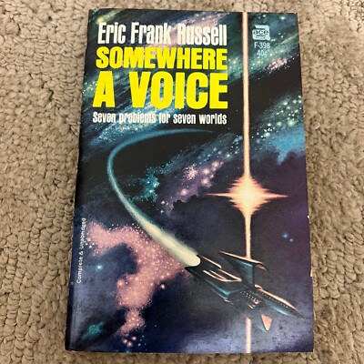 Somewhere a Voice Science Fiction Paperback Book by Eric Frank Russell 1965