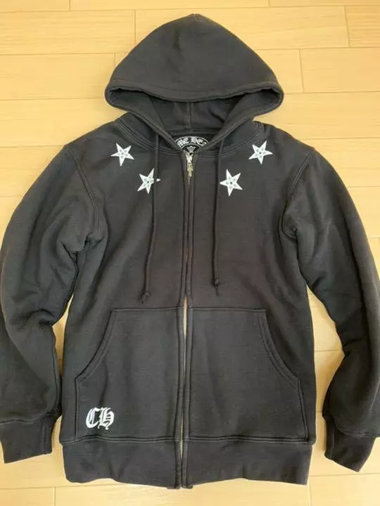 Chrome Hearts Hoodie Dagger Zip 5 Point Star Scroll Label Print Size S Chrome Hearts Hoodie Dagger Zip 5 Point Star Scroll Label Print Size S