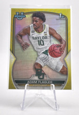 Adam Flagler 2022-23 Bowman Chrome U 1st Yellow /75 #16 Baylor Bears