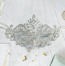 Silver Masquerade Mask, Party Mask, Theatrical, Wedding, Prom, Mardi Gras, Prom