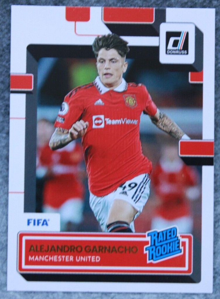 Alejandro Garnacho 2022-23 Donruss Rated Rookie #199 Manchester United