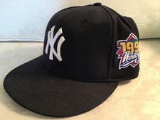 Vintage NY Yankees 1999 World Series New Era 59Fifty Fitted Wool Hat Cap 7 1/8