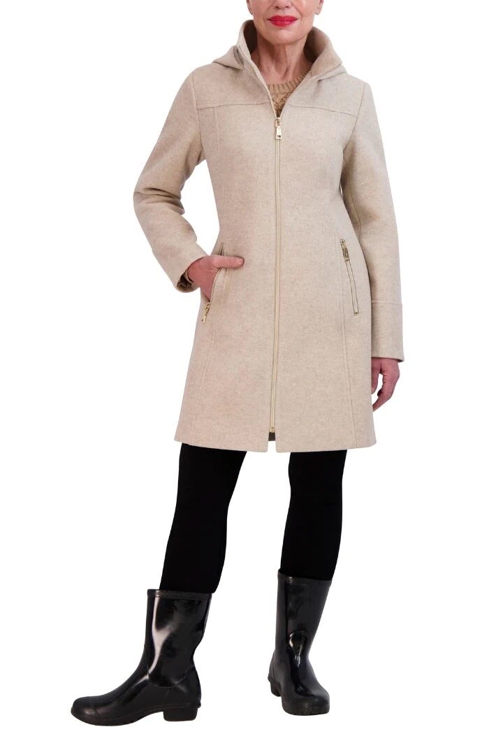 Two By Vince Camuto Soft Knit Jacket Women's XL Hooded Coat