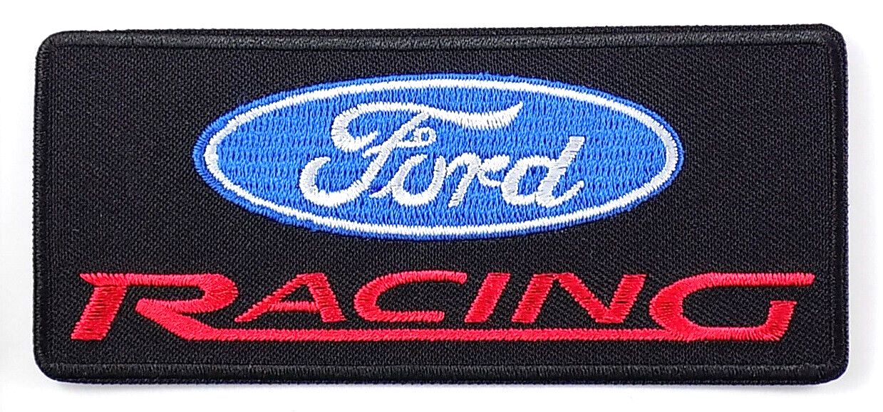FORD RACING EMBROIDERED PATCH IRON/SEW ON 4-3/8