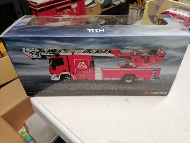 Iveco Eurocargo 160E32 pompier 1/43 grande éch. Magirus TTL M32L-Eligor 115297 - Photo 4/4