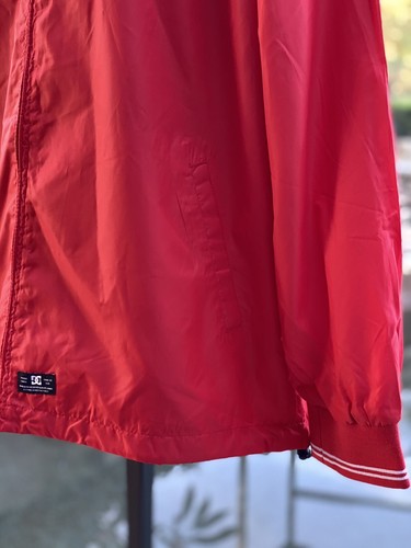 DC Windbreaker Jacket Large - Men's Red Nylon Windbreaker, New with Tags - Picture 5 of 12