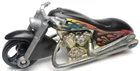 1996 HOT WHEELS SCORCHIN' SCOOTER BLACK 1:64 DIECAST 2 3/4" MOTORCYCLE W/ FLAMES