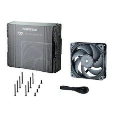 Phanteks T30-120 fan, premium high-performance fan, PWM, Black