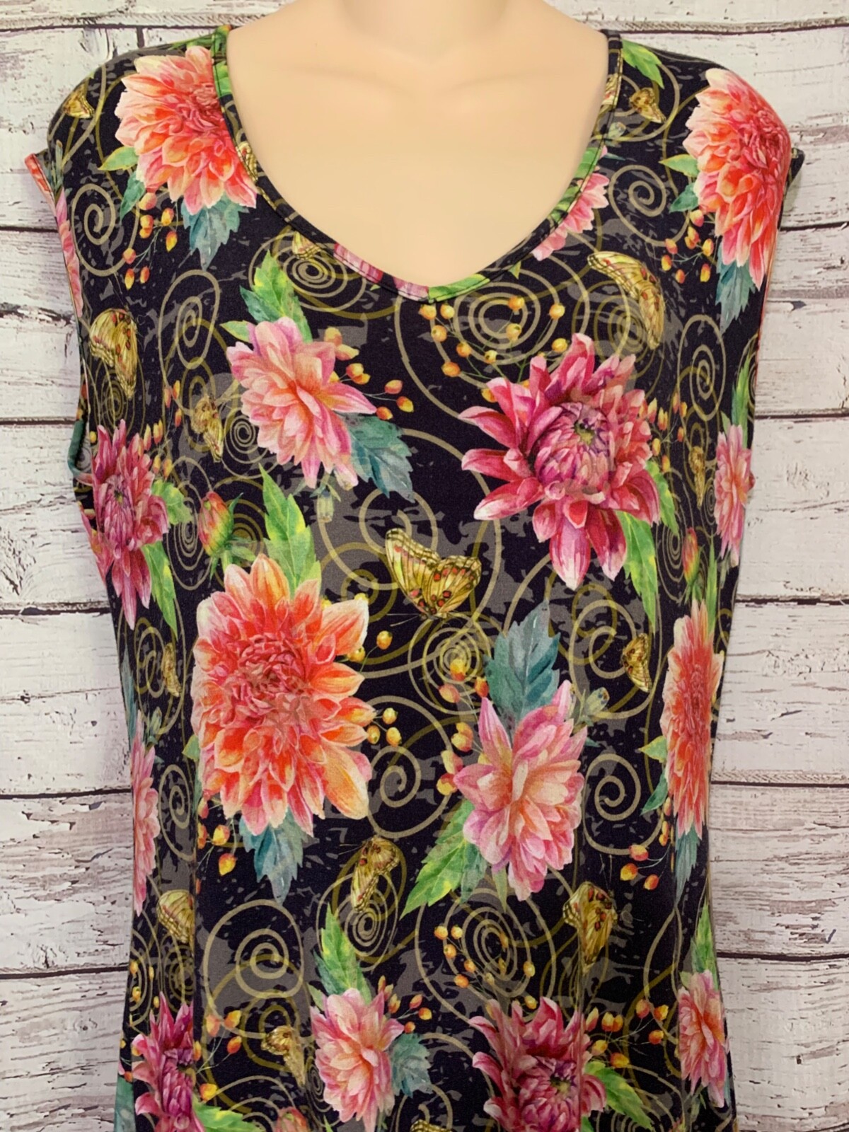 Uptown Cap Sleeve High Slit V-Neck Knit 