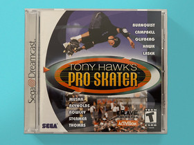 Tony Hawk's Pro Skater Sega Dreamcast- og case, book, tray card, reg card + cd