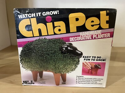 Vintage Chia Pet Bull 1990 New In Box NIB