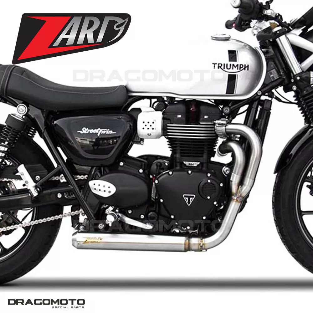 TRIUMPH STREET TWIN 2018 2019 Full exhaust ZARD CROSS Polished RC