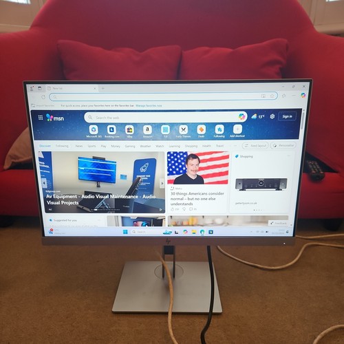 HP EliteDisplay 24 Computer Monitor - Black, Silver - Picture 2 of 9