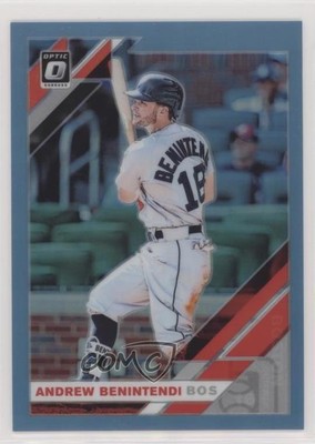 2019 Panini Donruss Optic Carolina Blue Prizm 46/50 Andrew Benintendi #140 o7m