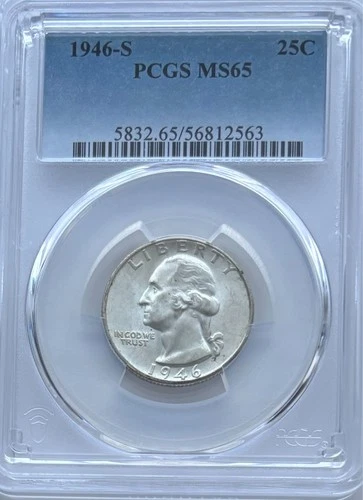 1946-S Washington Quarter PCGS MS-65 Silver – Gem-Grade San Francisco #249