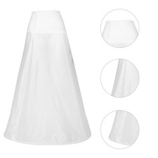 Floor Length Bridal Petticoats with Elastic Waist Durable Taffeta Wedding Skirt