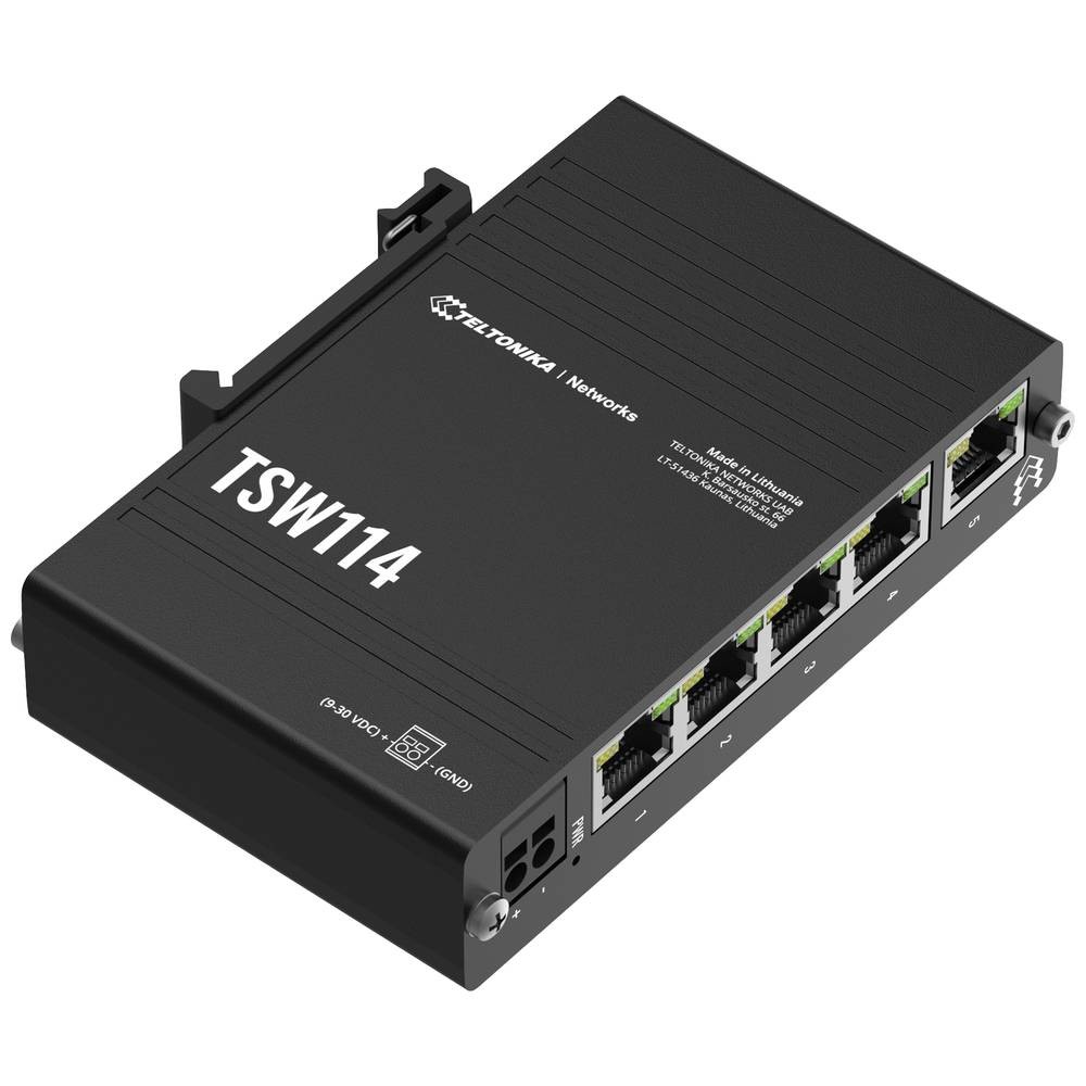 Switch Ethernet Teltonika TSW114 rail DIN à faible consommation