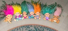 Applause Magic Trolls Lot of 7 Troll Dolls 2-3in. VINTAGE 1991. 1 Troll Added 