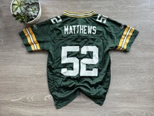 Youth Y2K Green Bay Packers Clay Matthews Green Football Jersey 