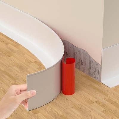 Self-Adhesive Flexible Baseboard Molding Trim   60 Ft Vinyl Wall Base for