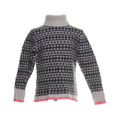 Mads Nørgaard, Rollkragenpullover, Größe: 134/140, Grau/Pink/Weiß #BCX