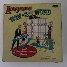 1954 ANAGRAMS Win-A-Word Game Vintage Whitman #4604:49 Instructions Included