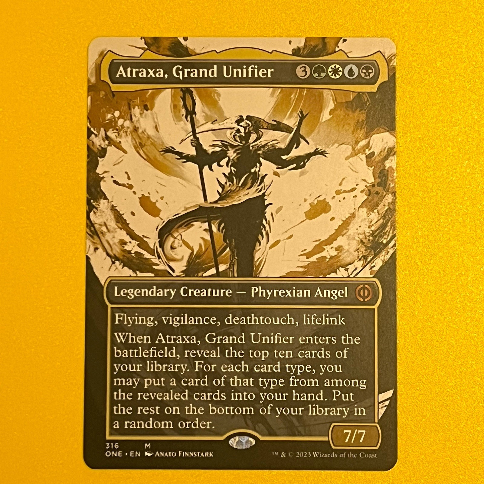 Atraxa, Grand Unifier | Showcase | M | 316 | Phyrexia: All Will Be One | MTG