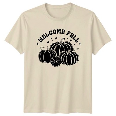 Willkommen Herbst T-Shirt Herbst Kürbis Halloween Halloween Geschenk für Sie und Ihn