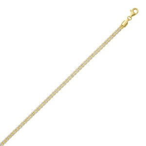 Authentic Ice Barrel Chain, Gold Plated Sterling Silver, Sizes 16-24, 4.00 mm, Polished
