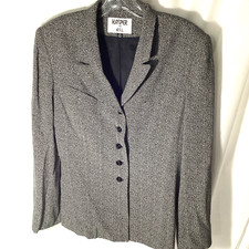Vintage Kasper ASL Blazer Jacket Women's 90s Y2K Career Structured Tailored 12