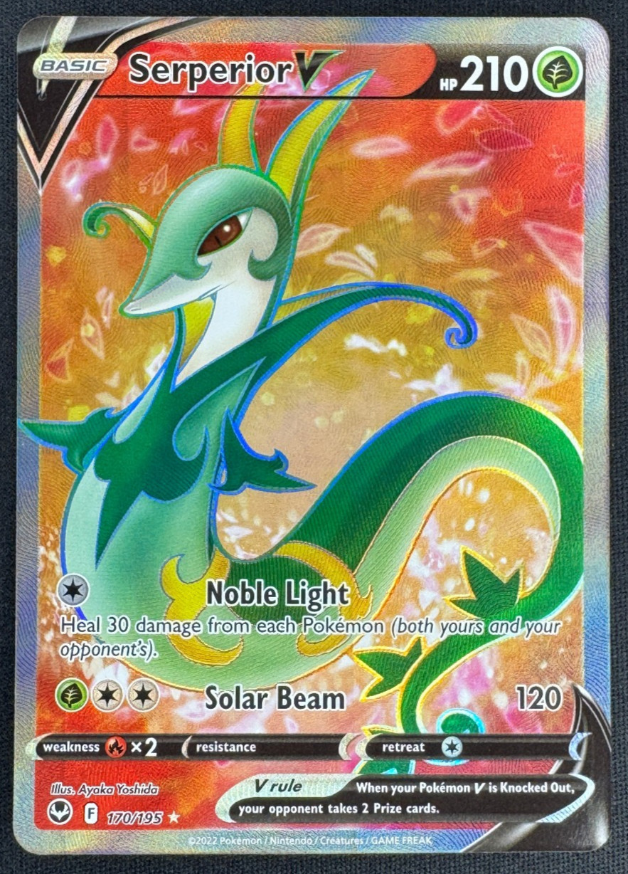 SERPERIOR V 170/195 NM ULTRA RARE SILVER TEMPEST POKEMON 2022