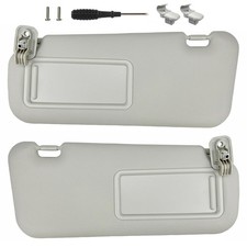 Glymxia Sun Visor Pair Compatible 2010-2013 Mazda 3 - Kit W/Clips