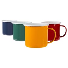Argon Tableware Coloured Enamel Mugs - 375ml - 4 Colours